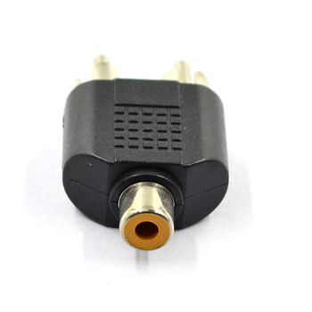 5mm公母转接头 3.5mm母转av莲花公头.