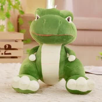 贡毛绒玩具恐龙公仔布娃娃 可爱生日礼物 可爱儿童卡通玩偶 绿色恐龙