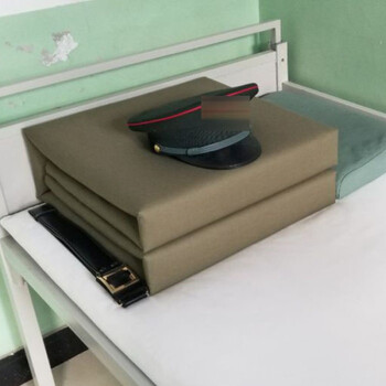 纯棉花定型被叠好成型被豆腐块棉被内务军被速成棉被叠好标准军被 军