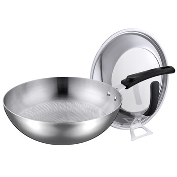 爱仕达炒锅ASD 30CM三层复合钢炒锅不锈钢炒锅炒菜锅锅具LQS1330