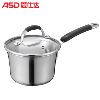
                                        爱仕达（ASD） 小奶锅16cm美朵系列304不锈钢煮奶 电磁炉通用小汤锅LB1916                