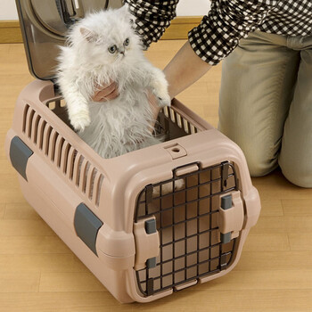 憨憨乐园 宠物航空箱 狗狗外出航空笼 狗狗猫咪宠物托运箱托运笼 棕色