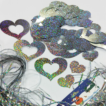 居梦坞 结婚庆用品婚礼婚房布置装饰品 生日宴会气球雨丝吊坠爱心亮片