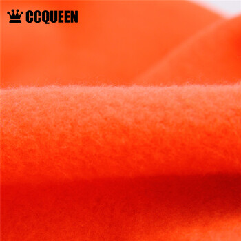 
                                        Ccqueen秋冬新款休闲中长款包臀抓绒连帽套头个性印花卫衣外套女 橘 L                
