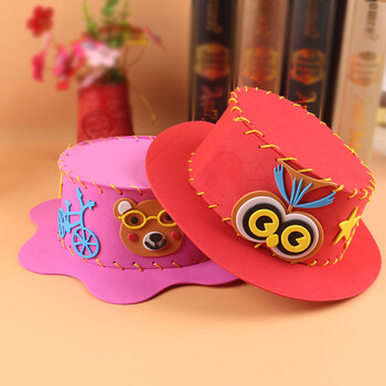 满10个包邮a帽儿童手diy制作立体粘贴画缝制幼儿园材包 汽车