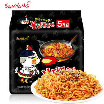 三养超辣鸡肉味拌面700g 140g 5包入 韩国三养 Samyang 方便面火鸡面超辣鸡肉味拌面 700g 140g 5包入 行情报价价格评测 京东