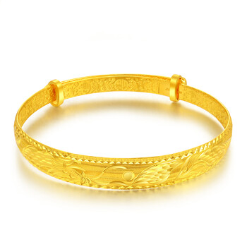 中国黄金-足金车花龙凤呈祥手镯(计价) 31.26