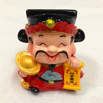 圣诞节礼物 q版小财神神仙公仔五路财神爷元宝公仔笑佛招财财神摆件
