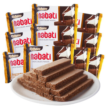 两份减5元 印尼进口丽芝士richoco丽巧克纳宝帝巧克力味威化夹心饼干