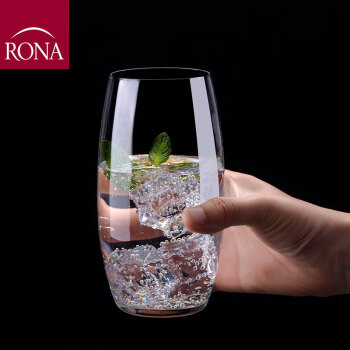洛娜 洛娜RONA捷克进口无铅水晶玻璃圆形平底洋酒杯威士忌水杯 550 ml 高款长饮杯