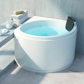 小深三角浴缸扇形浴盆家用日式迷你泡澡盆户型卫生间0.