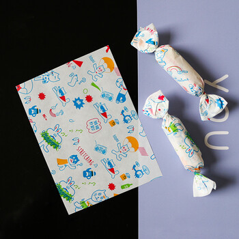 加厚 食品牛轧糖包装纸 包装油纸 糖果纸 糖纸蜡纸 500张 喵星人