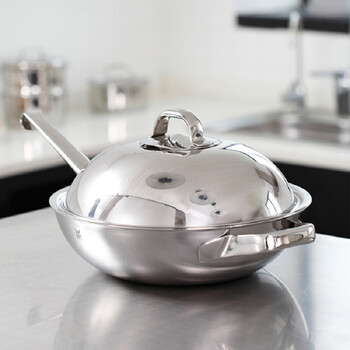 德国 WMF 福腾宝 WOK 28cm不锈钢单柄中式炒锅具 0767346040