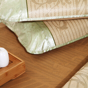 水星家纺 夏季新品 凉席/席子 金银花仿藤席三件套XD501703 实物拍摄 150*195cm