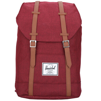 Herschel 男女同款深红色涤纶电脑包双肩包 10066 01158