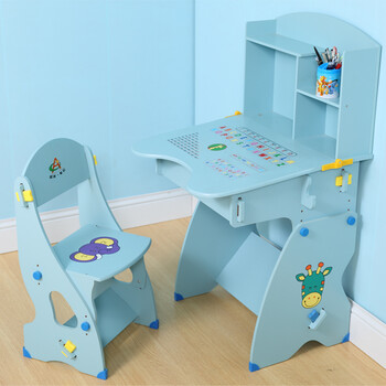 儿童学习桌套装小孩子写字桌台学生宝宝书桌组合课桌椅可升降家用