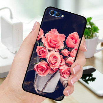摩斯瑞 玫瑰手机壳全包防摔创意硅胶软壳彩绘女生手机套 适用于华为