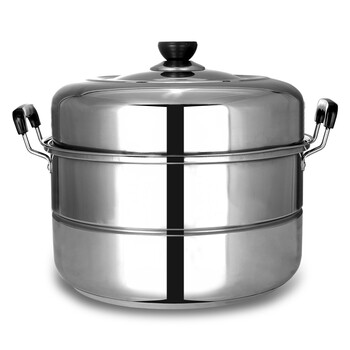 
                                        美家厨帮（MeiJiaChuBang） 34CM不锈钢二层蒸锅 家用加厚2层蒸燃气电磁炉通用蒸馒头                