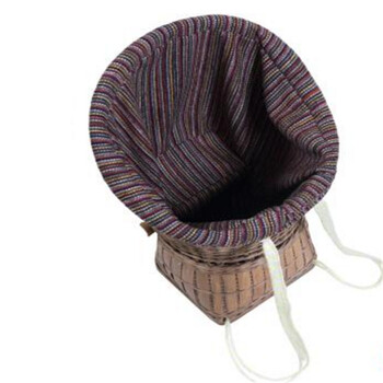 竹编婴儿背篼 宝宝背篓 竹背筐 大号竹背篼手工竹编背篼 带布罩