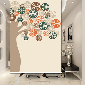 简约风卷帘 唯美手绘窗帘 房间门帘 卧室装饰画 玄关隔断 贡缎