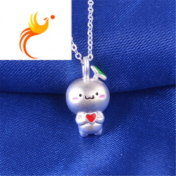 凝钰可爱萌宝宝吊坠925银迷你卡通项坠项链女银饰品礼物 款一