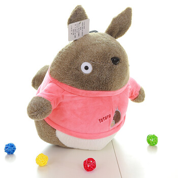 可爱的穿衣服龙猫公仔卡通毛绒玩具 粉色衣服龙猫 70cm