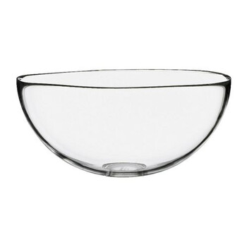 现货 上菜用碗 透明玻璃 沙拉凉拌面碗饭碗 20厘米高9厘米