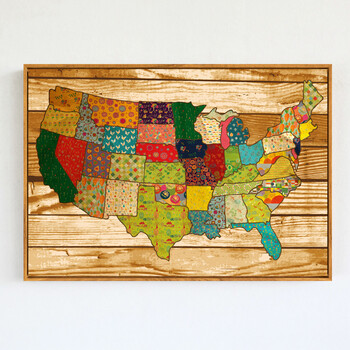 怀旧玄关装饰画巨幅卧室床头墙墙画抽象油画 b款 73*103 《世界地图2