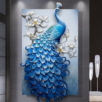 画中画5d蓝孔雀新款满钻钻石画十字绣玄关竖版孔雀图玉兰花钻石绣点钻客厅大画粘贴砖石画 5d贴孔雀魔方钻 50 35cm 图片价格 画中画5d蓝孔雀新款满钻钻石画十字绣玄关竖版孔雀图玉兰花钻石绣点钻客厅大画粘贴砖石画 5d贴孔雀魔方钻 50 35cm 图片价格