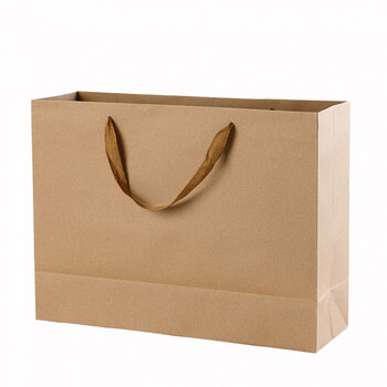 现货牛皮纸袋包装袋茶叶手提袋购物通用礼品服装店袋logo定做定制 横
