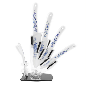 
                                        耐夫 陶瓷刀套装 厨房六件套 日本切肉菜刀削皮水果刀具全套礼品 青花瓷套装                