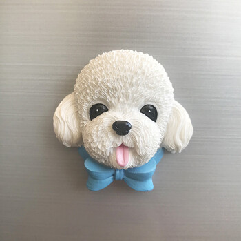 家柏饰(corated) 萌萌哒泰迪狗狗模型冰箱贴磁帖吸铁石树脂3d立体动物