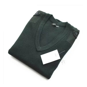 07式 圆领v领拉链军官毛衣羊毛衫背心保暖橄榄绿绒衣男士秋冬 士兵 v