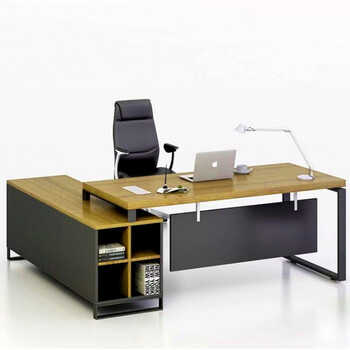 简约钢架主管桌经理桌时尚老板桌员工桌大班台办公室桌电脑桌椅 2米左