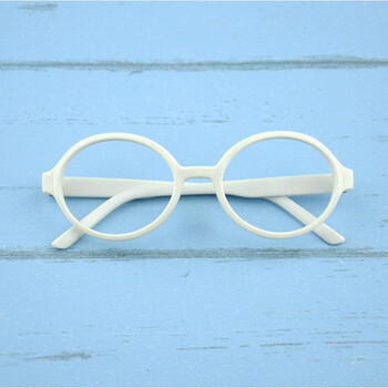 youe shone 圆框眼镜摄影饰品道具背景布影楼拍图道具拍照摆件jd 白色