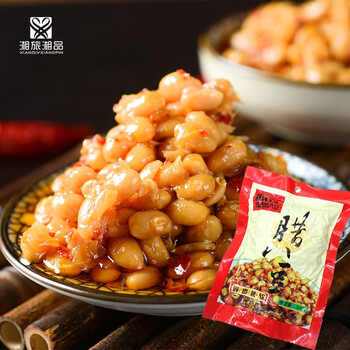 湖南味道派仔腊八豆200gx10包酱豆子调味品拌面酱下饭菜黄豆