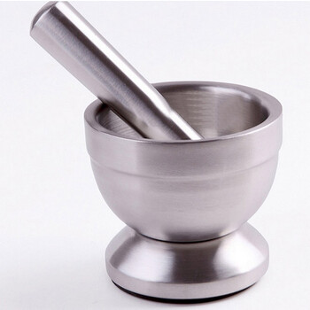 贸号mohozoom贸号不锈钢研钵捣蒜器搅蒜器蒜泥器捣药罐药盅婴儿研磨器