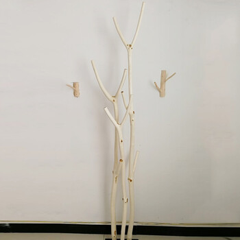 特惠衣帽架整棵树实木落地北欧简约树形衣架客厅卧室创意树干衣架 017