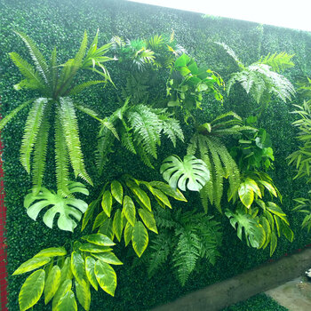 花明柳媚真植物墙造景装饰假绿植墙草坪花墙 真草坪背景绿植墙背景墙