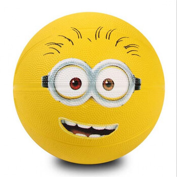小黄人儿童卡通篮球3号5号玩具球幼儿园小学生皮球拍拍球弹力球 笑脸