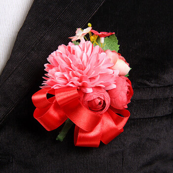 斯宝路 结婚胸花 欧式唯美新郎新娘嘉宾仿真娟花婚礼道具婚庆用品 大