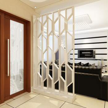 现代简约家具时尚屏风隔断客厅欧式镂空玻璃座屏玄关屏风隔断柜 1.