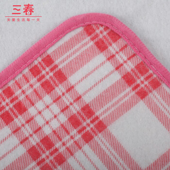 三春电热毯双人单控智能调温防水加厚电褥子 蓝格子