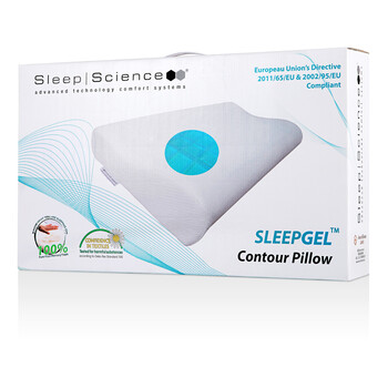 
                                                            Sleep Science美国睡眠科学 颈椎枕 记忆枕 杰傲凝胶记忆棉曲线枕头 冰凉丝面料 冰凉丝凝胶曲线枕 50*30*10/7厘米                
