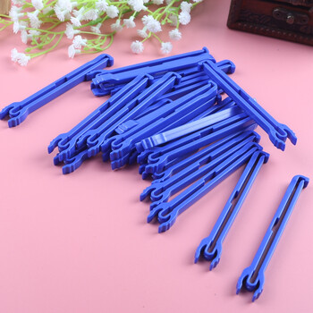 美发耐高温隔热烫发夹卷杠夹子杠陶瓷烫锡箔夹固定纹理夹子 蓝色