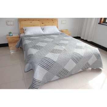 棉被子绗缝被单双人空调被夏凉被秋冬床单床盖床垫被褥机洗 简约方块