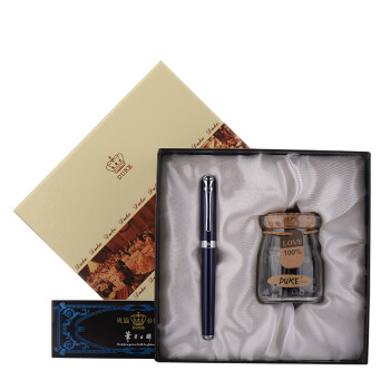 公爵（DUKE）凌然商务系列 深海蓝色美工笔/书法笔/练字/墨水笔+墨水囊礼盒套装