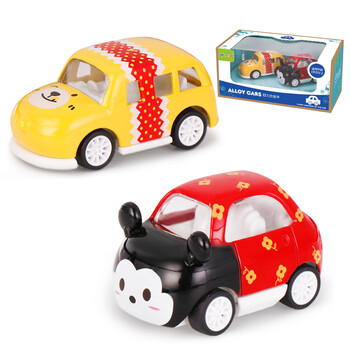 Yier 合金车回力车模型套装儿童玩具q版卡通玩具车合金版回力车2只装 乖巧 图片价格品牌报价 京东