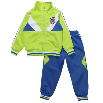 幼儿园园服秋冬季男女小学生英伦班服学院风运动校服套装 浅绿色 110