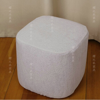 时尚休闲换鞋凳沙发凳子布艺凳子圆布墩子床尾凳梳妆凳椭圆小布凳 (可